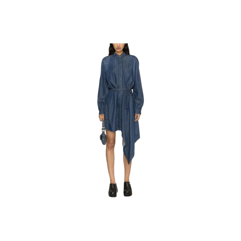 DIESEL Long-Sleeved Dresses Women's Blue-1