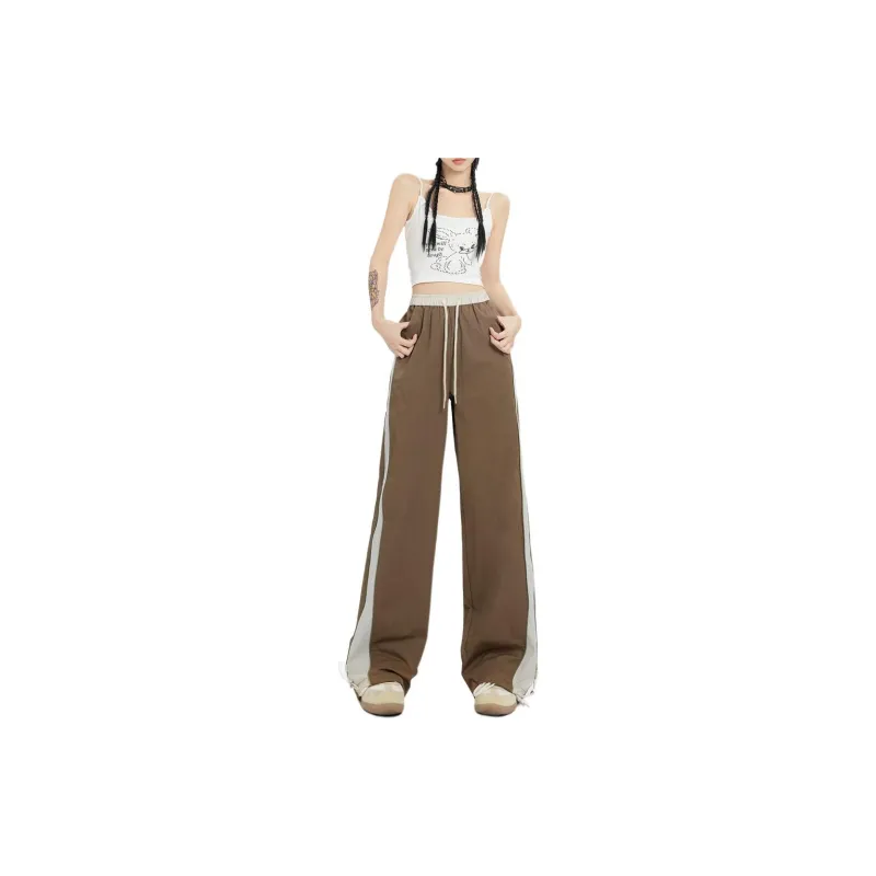 ZNZX Casual Pants Women's Brown-3