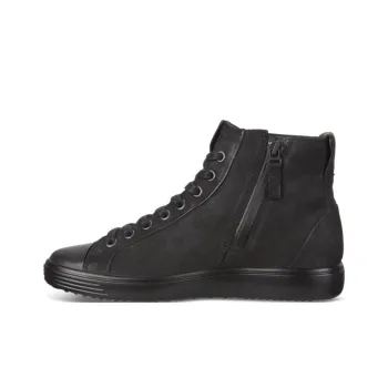 Ecco Soft 7 Anti-Slip Wear-Resistant High-Top Skateboard Shoes Women's Black