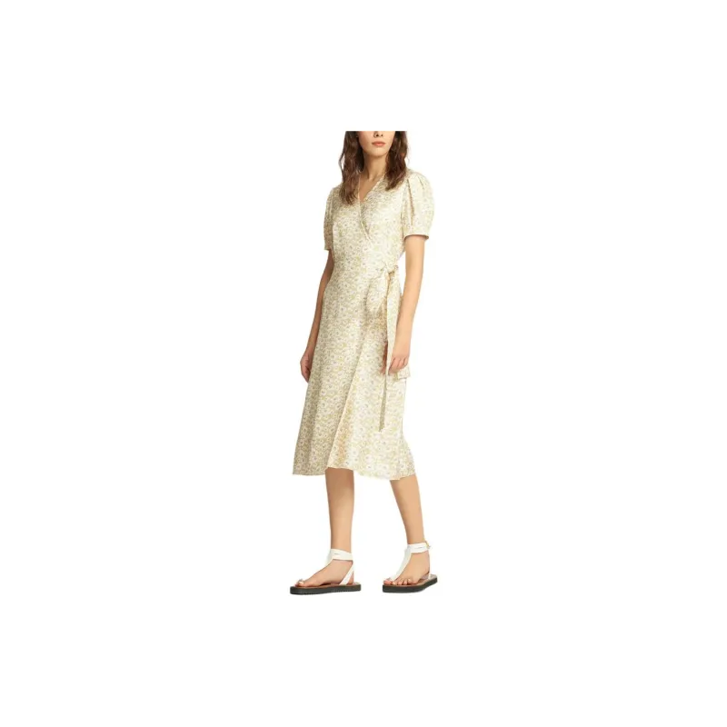 CARVEN Short-Sleeved Dresses Women's Light Yellow-3
