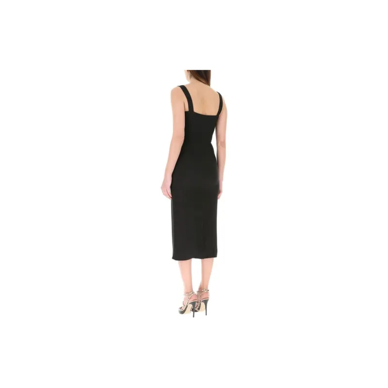 Valentino Sleeveless Dresses Women's Black-3