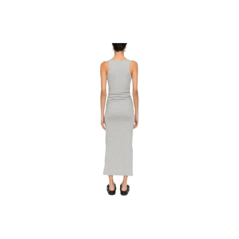 GANNI Fine ribbed Midi Dress-2