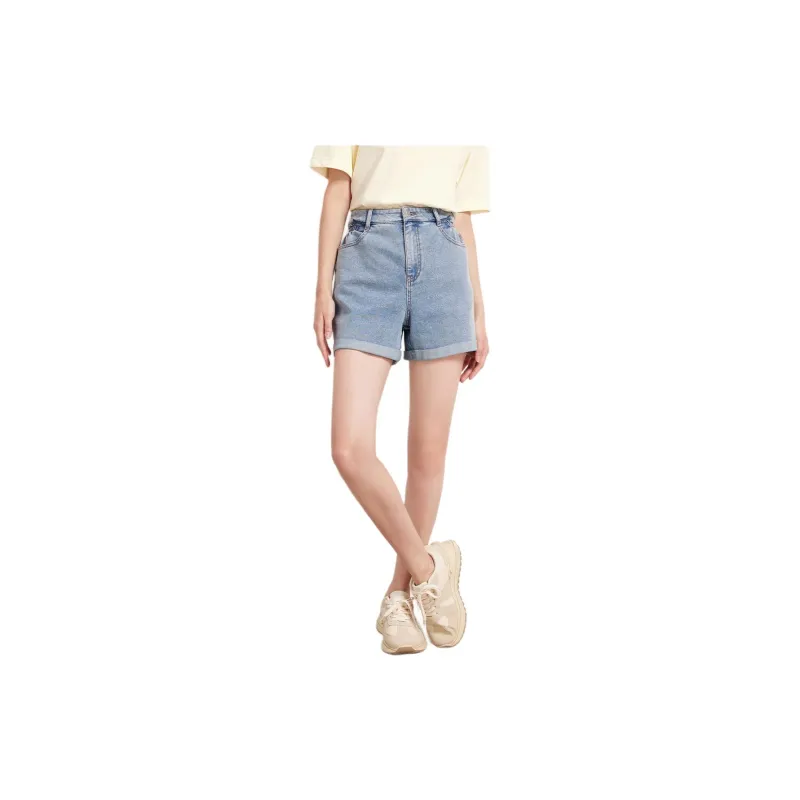 Hush Puppies Denim Shorts Women's Light Blue-1