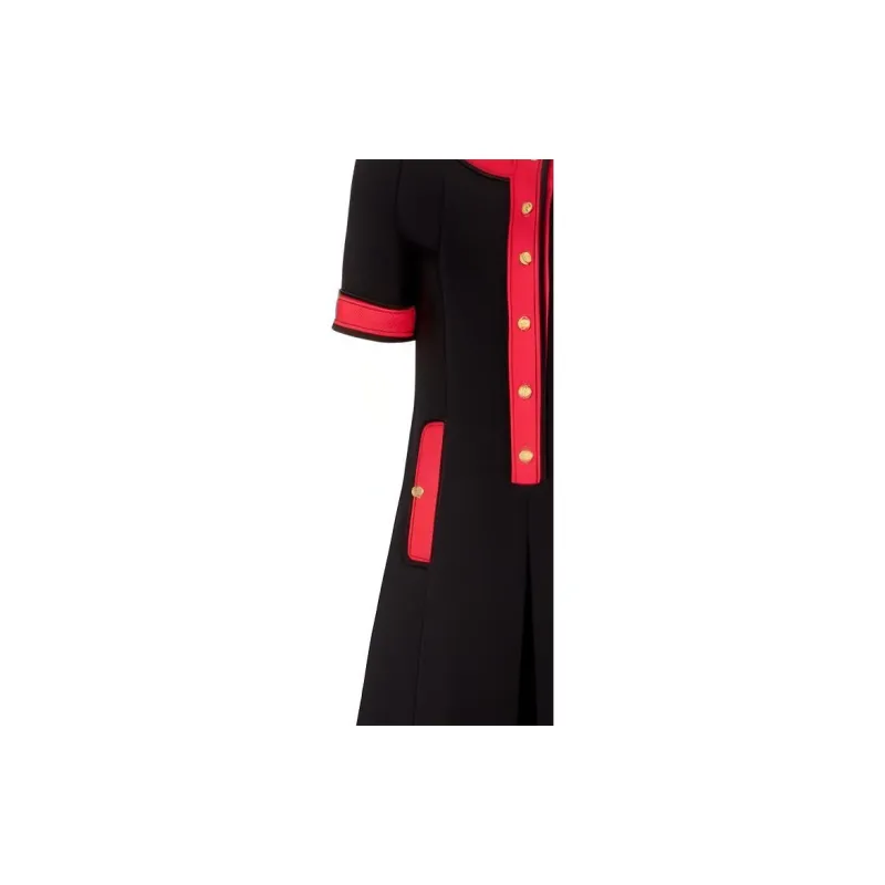 GUCCI Short Sleeved Dresses Women's Black Red-1