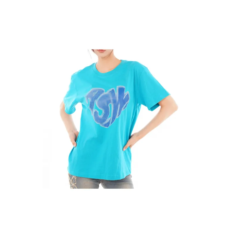 ASW ONLINE Drop Shoulder Sleeve T-Shirt Women's Peacock Blue-2