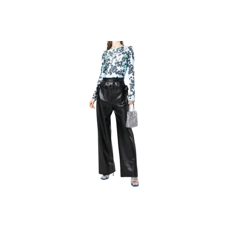 NATASHA ZINKO Rose print Long sleeved Bodysuit-1
