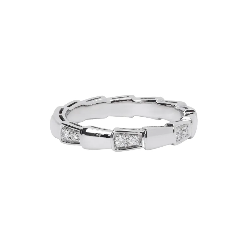 BVLGARI SERPENTI VIPER White Gold Rings Unisex Silver-0
