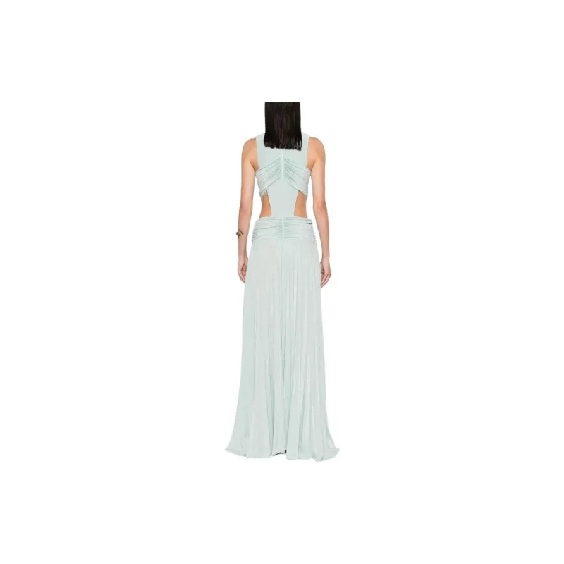 Elisabetta Franchi SS24 Sleeveless Dress Women's Aqua Green-2