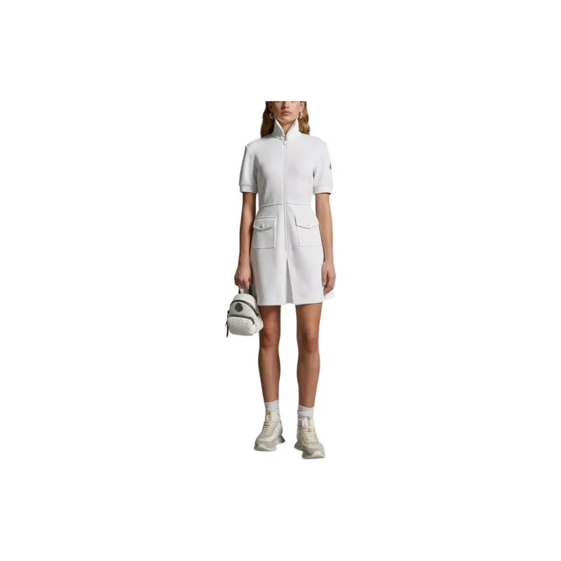 Moncler Logo patch Piqué Mini Dress-1
