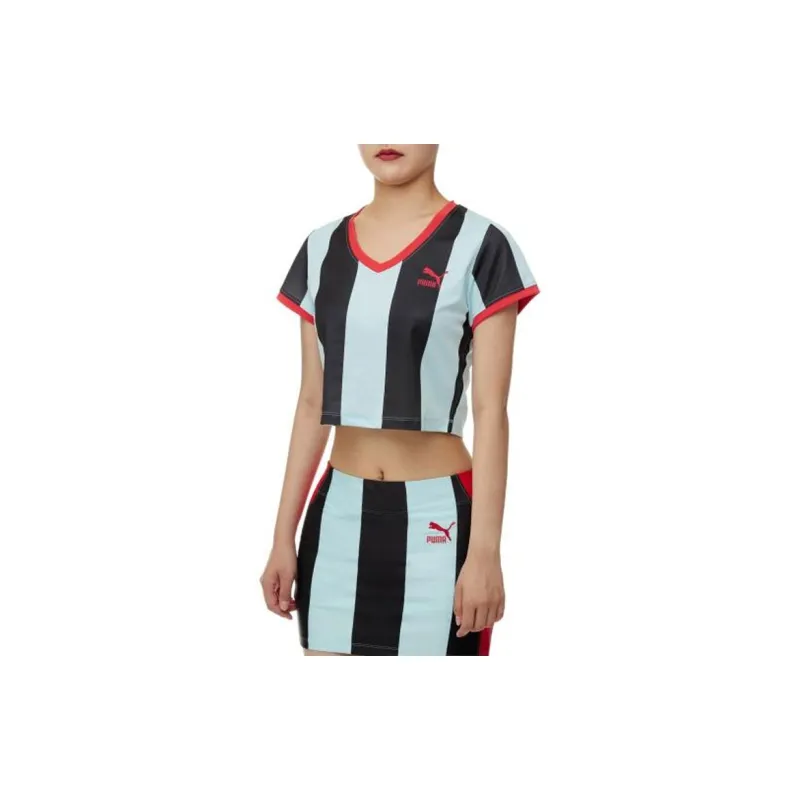PUMA X DUA LIPA Crop Top Women's Blue-2