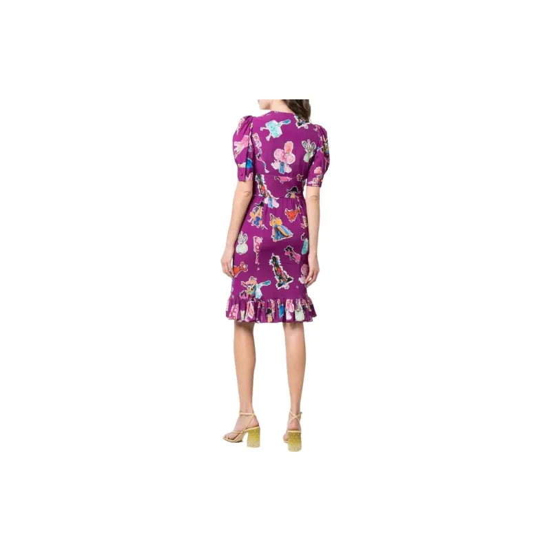 MOSCHINO Short-Sleeved Dresses Women's Purple-1