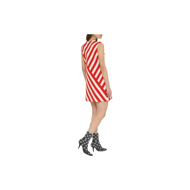 GUCCI Striped Jacquard Sleeveless Dress-3