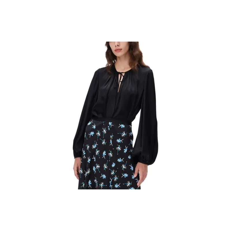 DVF Diane Von Furstenberg Shirt Women's Black-2