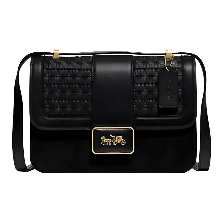COACH Alie Cow Leather Portable Crossbody Bag Shoulder Bag Women's Black-0