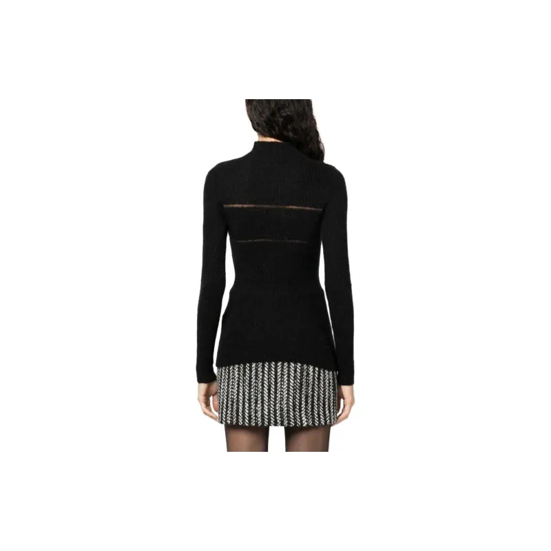 MSGM High Neck Long Sleeved Knitted Jumper-3
