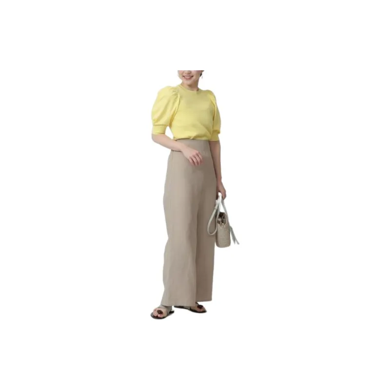 Beams T Shirts Women's Yellow-3