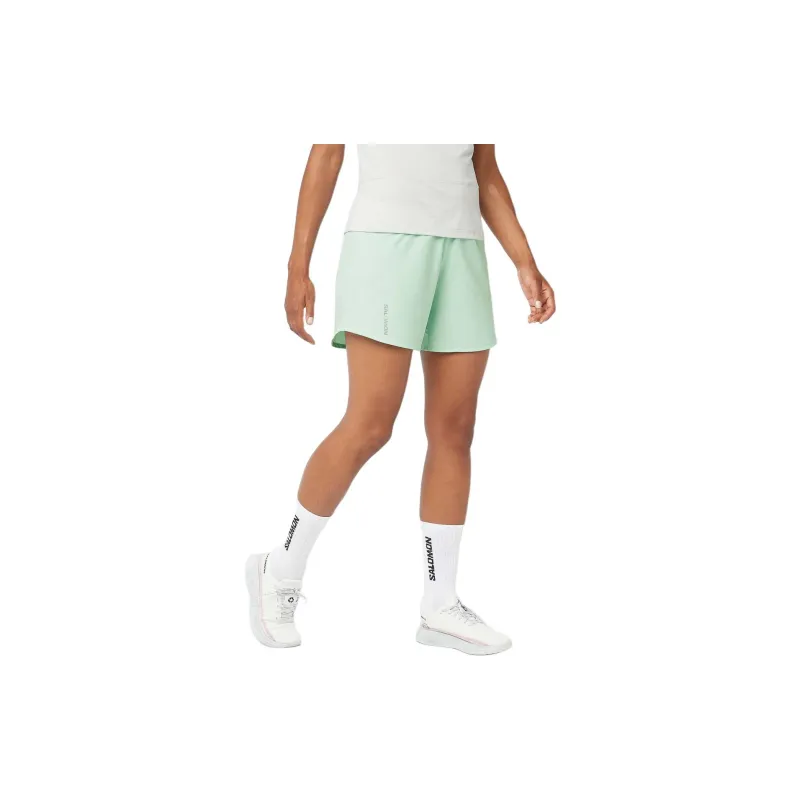 SALOMON CROSS 5' Casual Shorts Women's Light Green-2