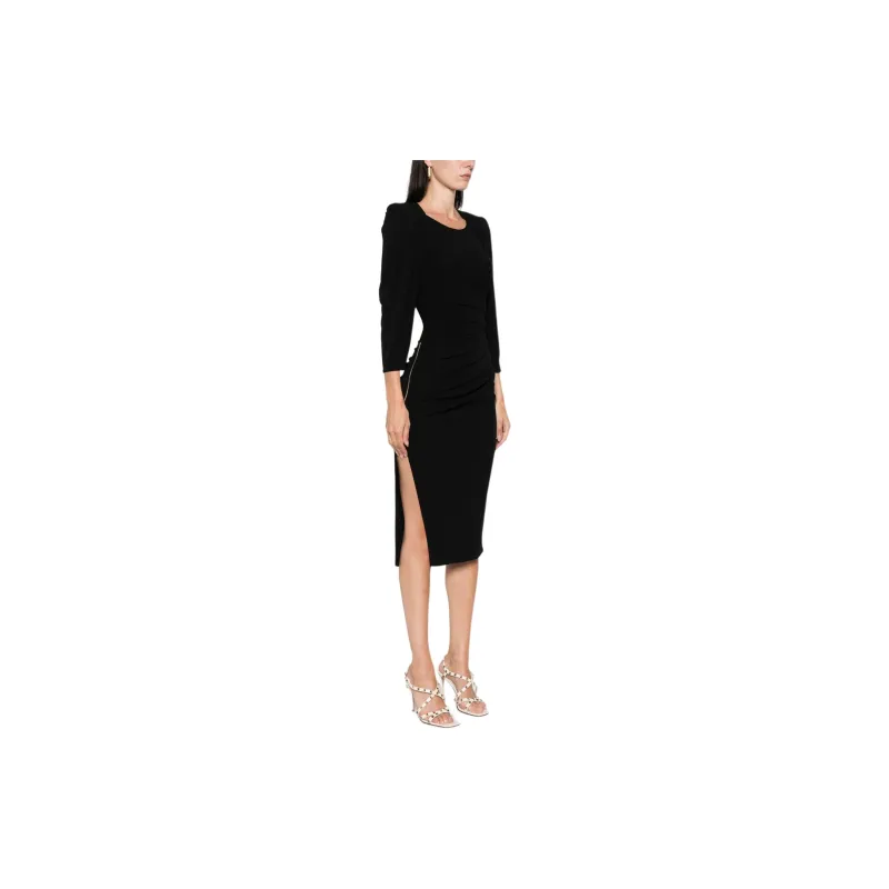 Elisabetta Franchi Side Zip Jersey Midi Dress-2