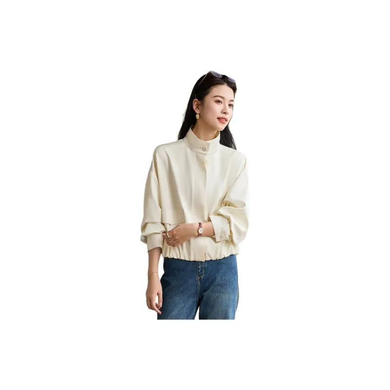 Yi Mengyuan Cropped Trench Coat Women's-5