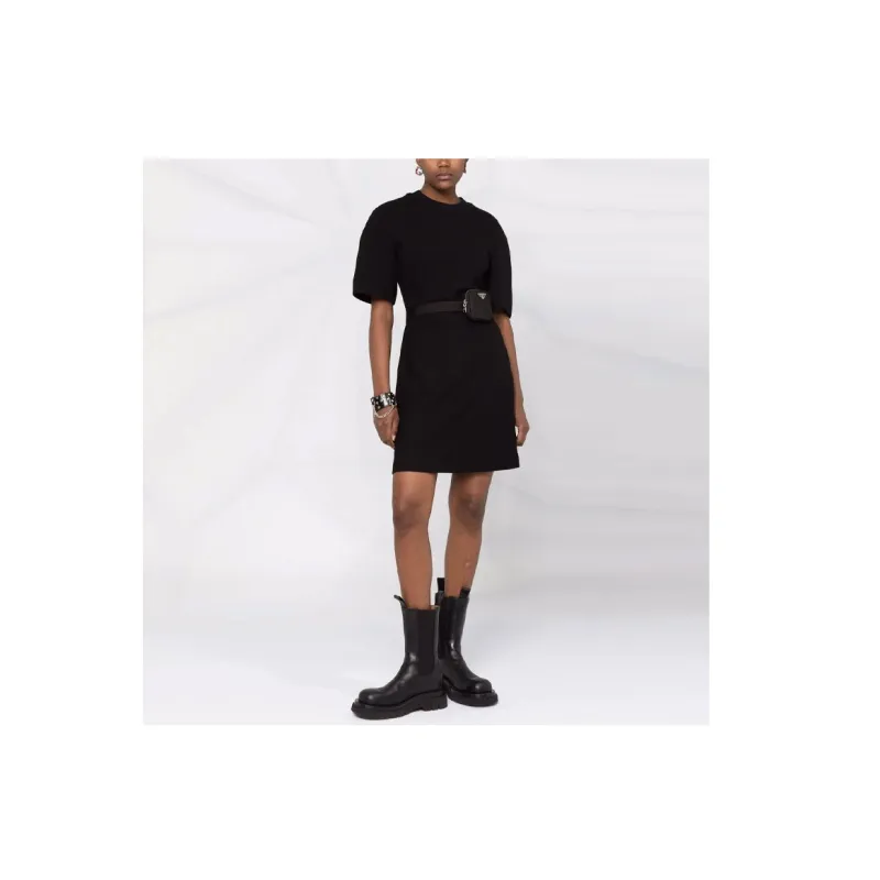 Alexander McQueen Short Sleeved Dresses Women's Black-1