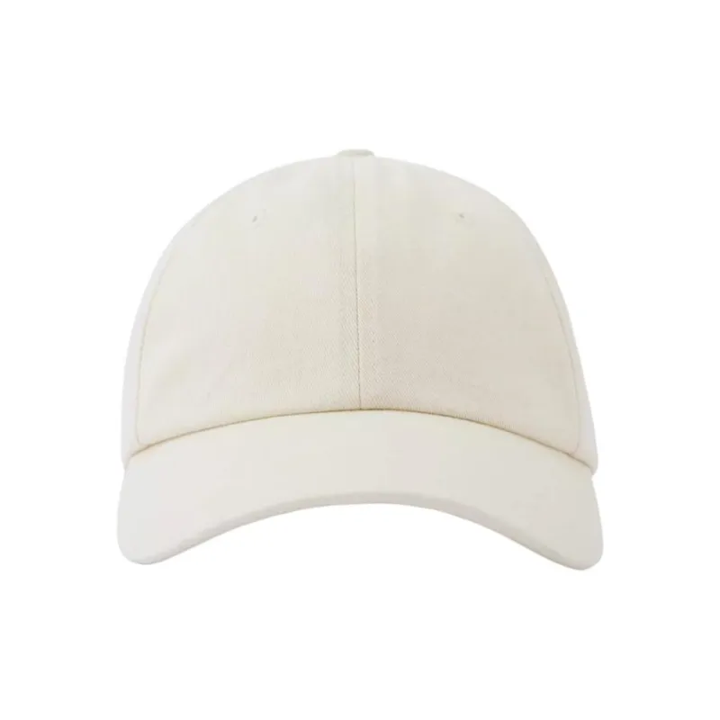 BY CREATIONS Cotton Baseball Caps Unisex Beige/Navy Blue-1
