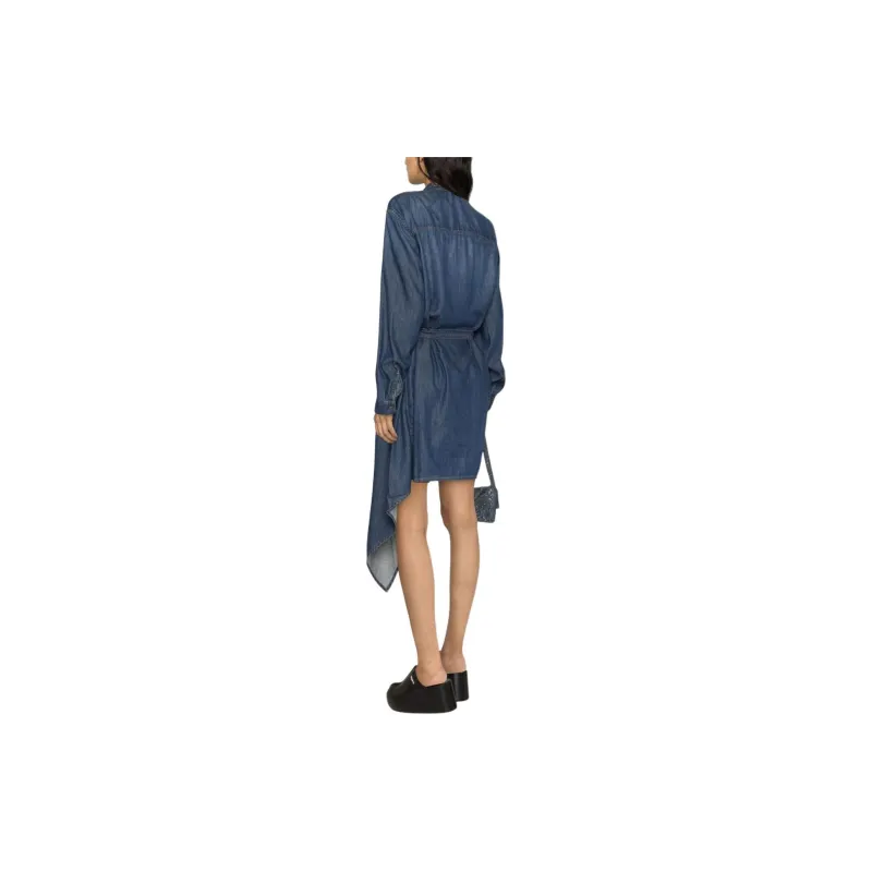 DIESEL Long-Sleeved Dresses Women's Blue-2