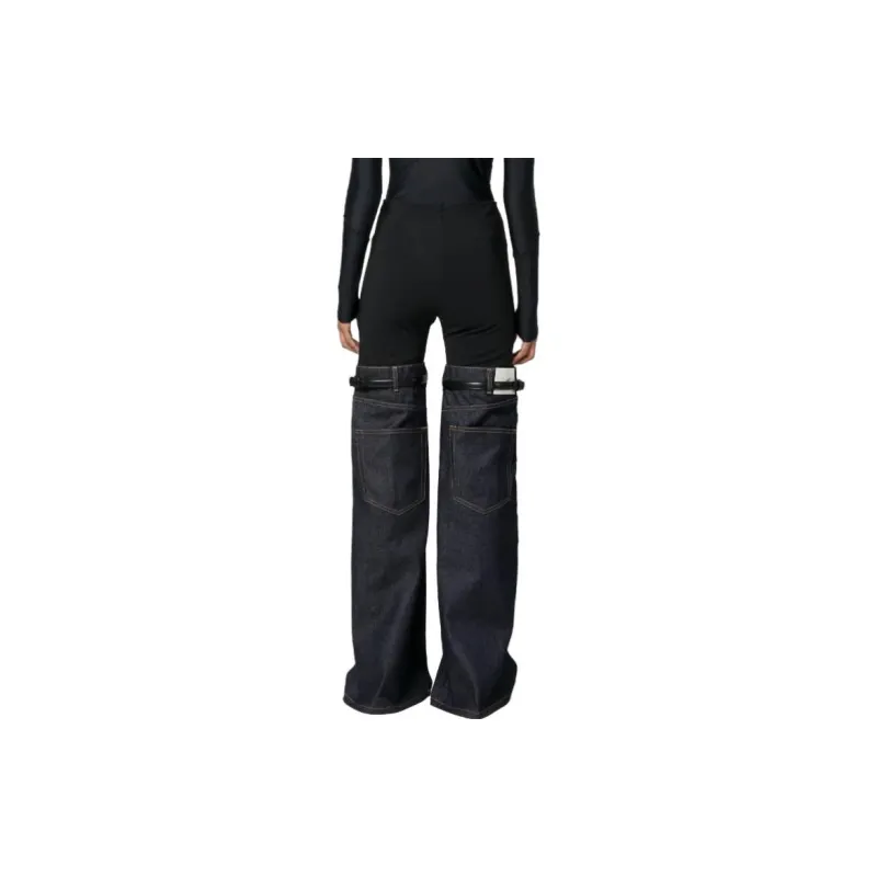 COPERNI Hybrid Denim Flare Trousers 'Black/Blue'-3