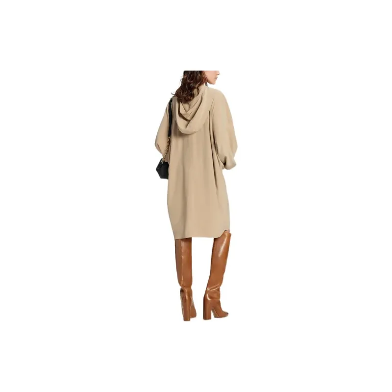 LOUIS VUITTON Long Sleeved Dresses Women's Khaki-2