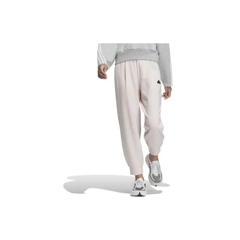 Adidas Knitted Sports Pants Women's Light Pink-1