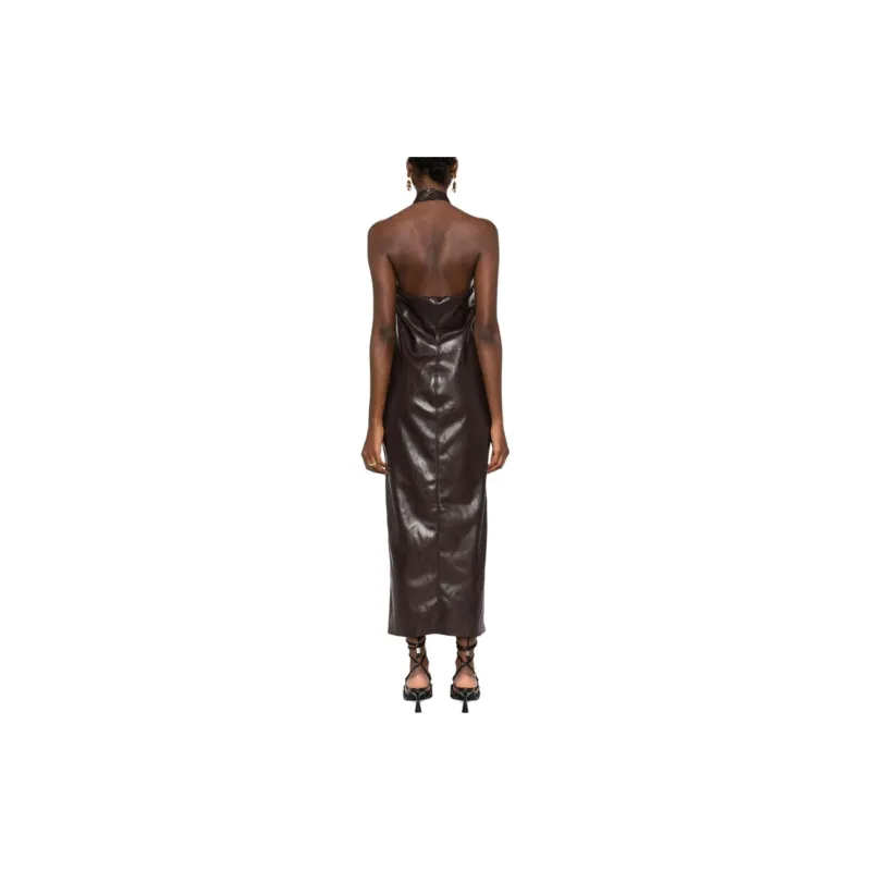 NANUSHKA Halterneck Faux leather Dress-1