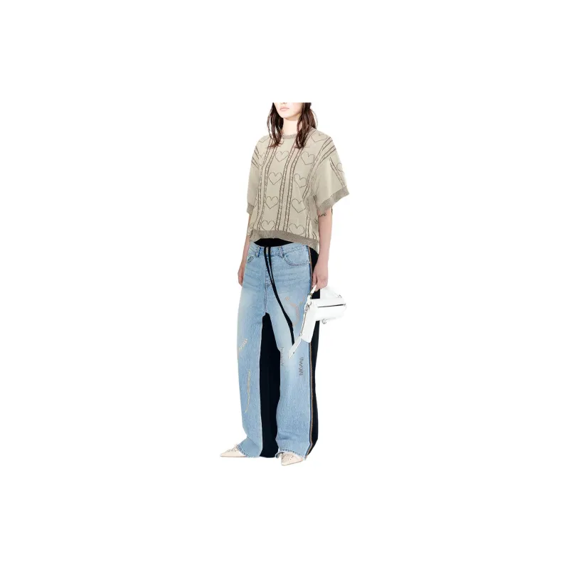 Open Yy STITCH FRONT JEAN COTTON PANTS Jeans Women's BLACK/Black-4