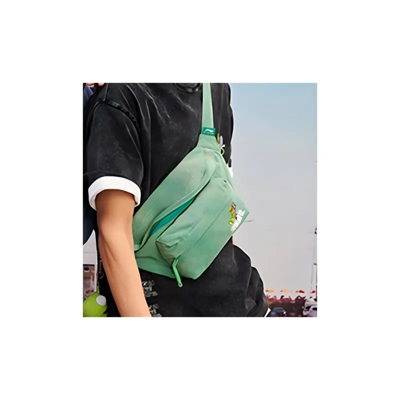 LiNing Disney, Collaboration Fabric Fanny Pack Regular Unisex Green-3