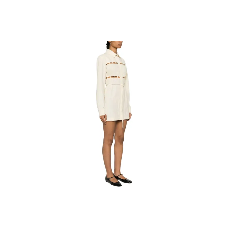 NANUSHKA Cut-out Ruched Shirtdress-3