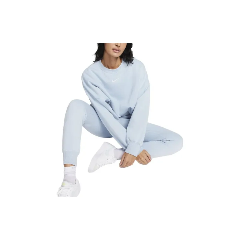 Nike Sportswear Phoenix Fleece Knitted Sports Pants Women's Light Blue-1