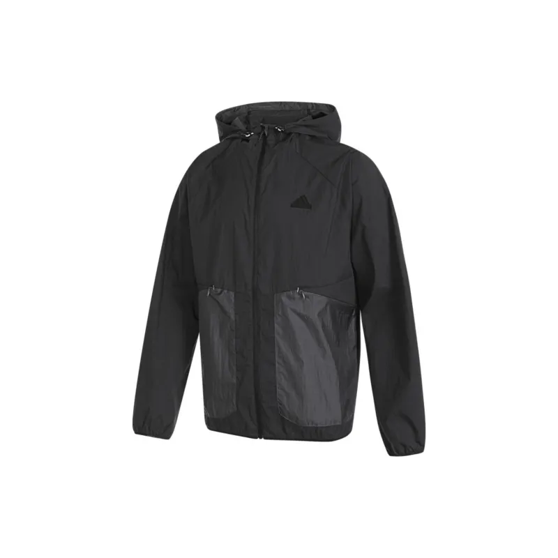 Adidas Jackets Men Black+Shopping Bag-2