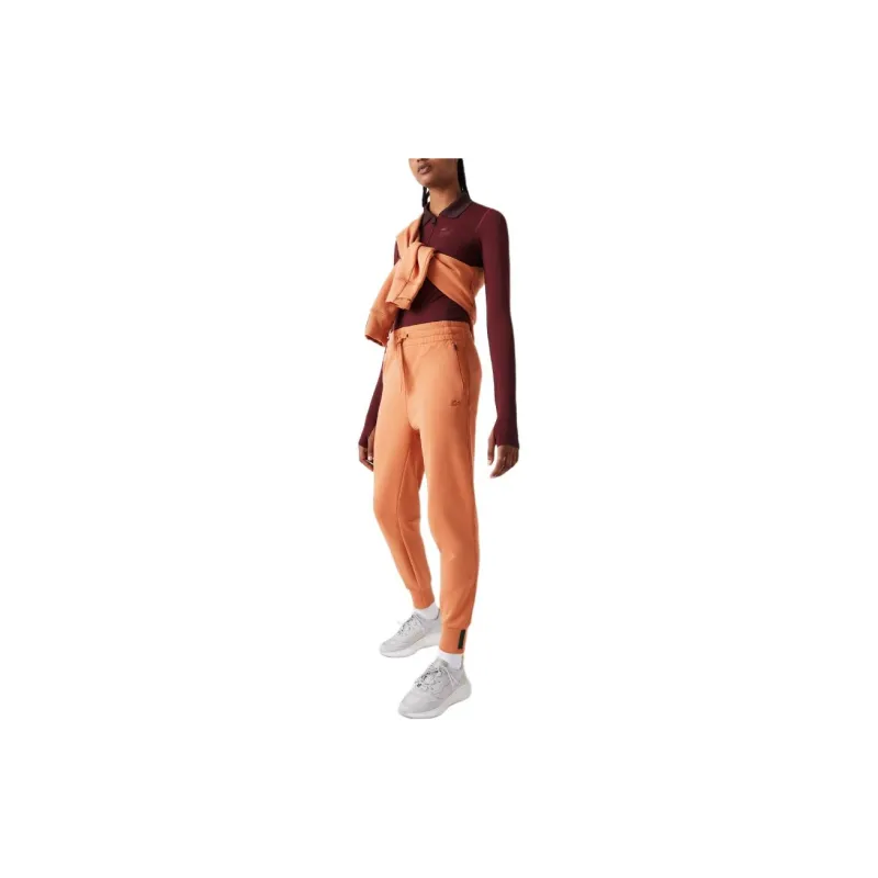 LACOSTE Knitted Sweatpants Women's Orange-3