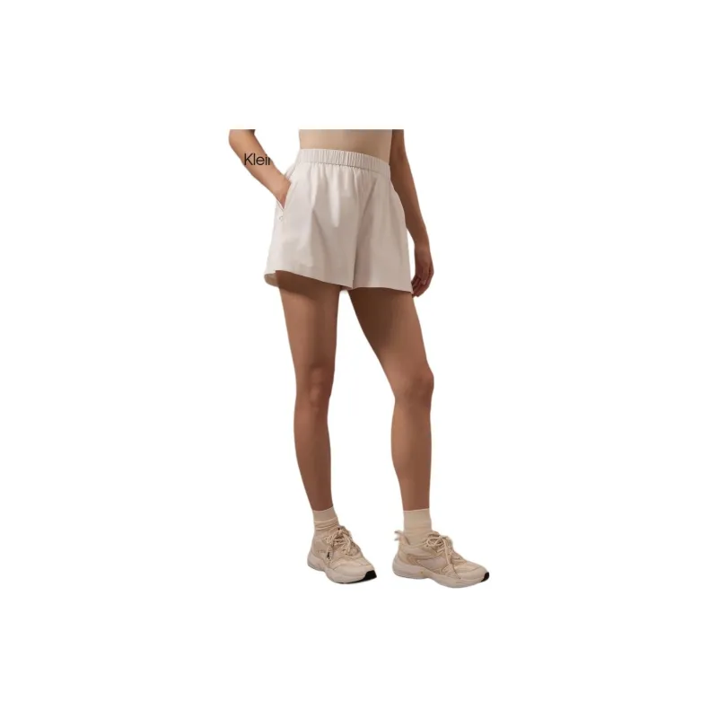 CALVIN KLEIN Casual Shorts Women's Moon White-3