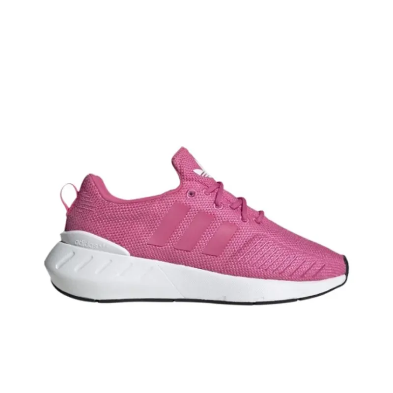 Adidas Originals Swift Run 22 Abrasion Resistant Breathable Low Top Kids' Running Shoes Pink Teenagers-1