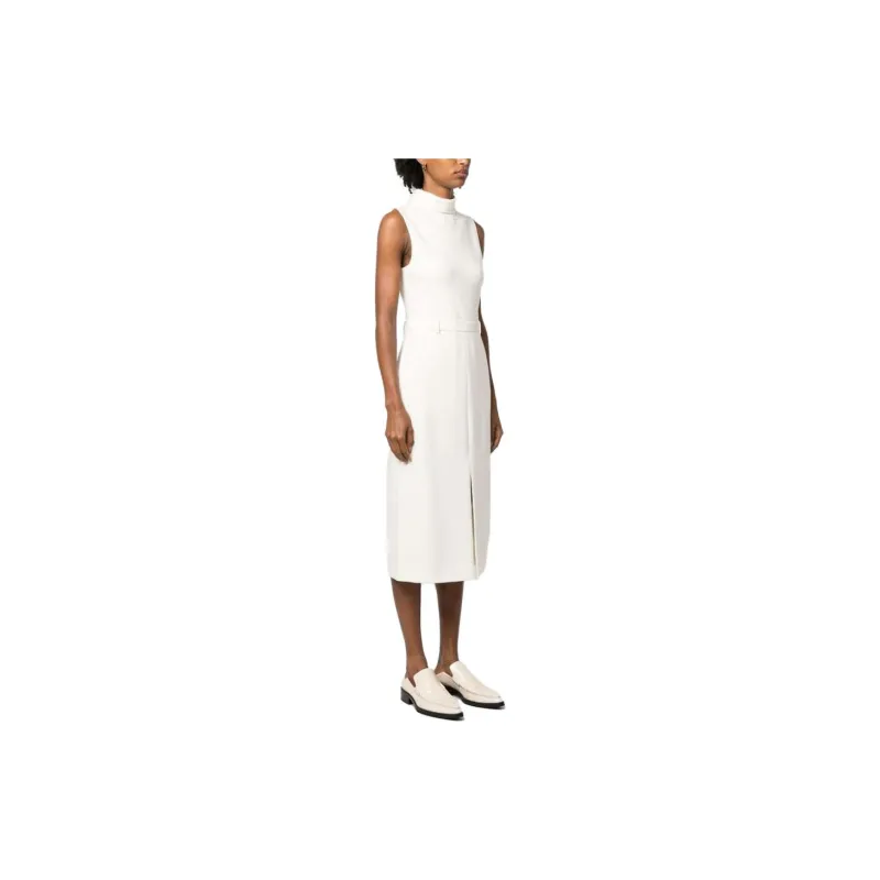 THEORY Sleeveless Dresses Women's Vanilla White-3