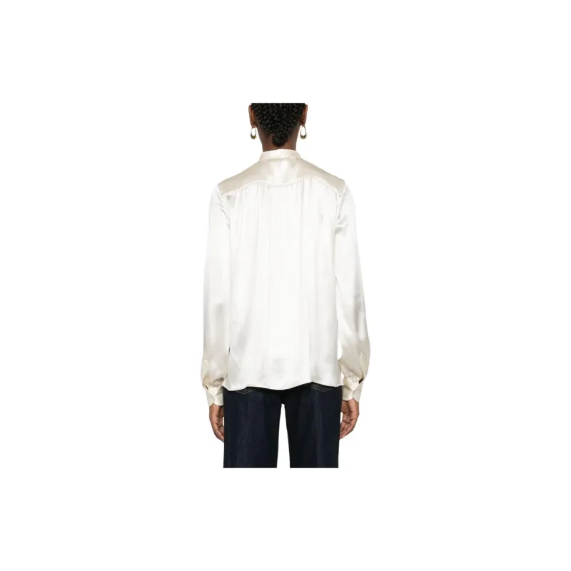 TOM FORD Fluid Charmeuse Lavalliere Shirt-2