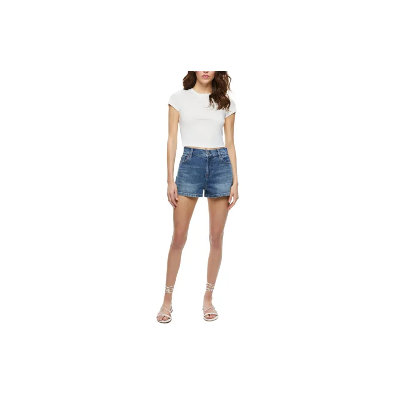 ALICE+OLIVIA FW24 Denim Shorts Women's Blue-1