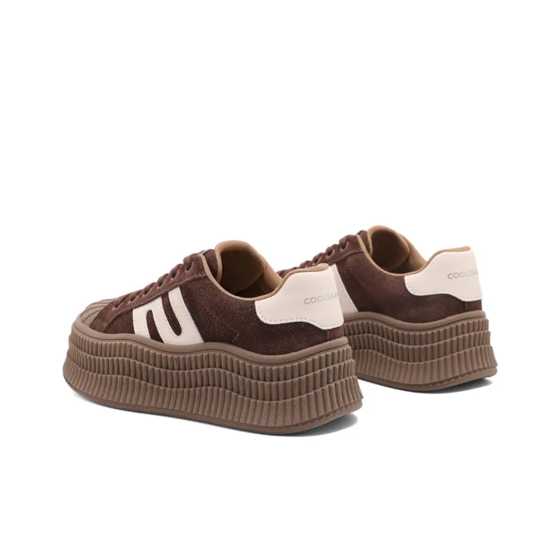 BELLE Anti Slip And Wear Resistant Lightweight Height Increasing Low Top Skateboard Shoes Women's-8