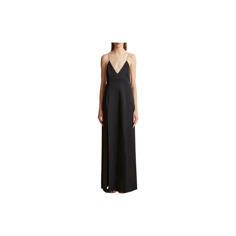 KHAITE The Nonya V-Neck Sleeveless Dress-1