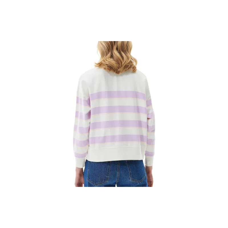 BARBOUR Snapdragon Sweatshirt Sweater Women's White Pink-3