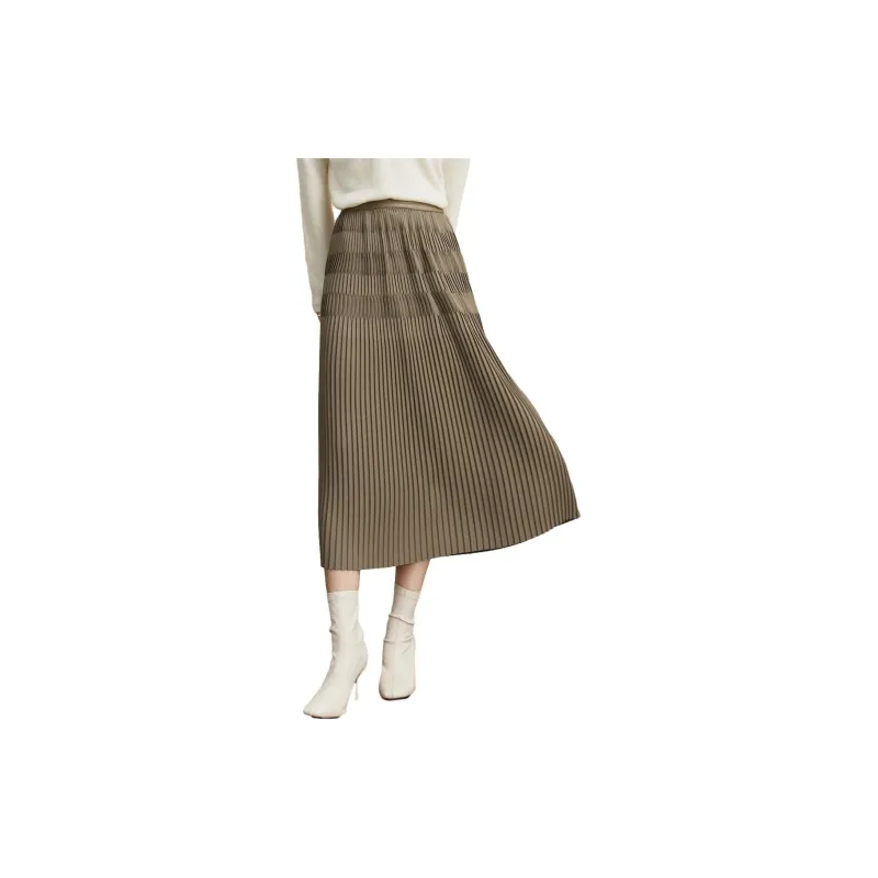 FINITY Casual Long Skirts Women's Light Green-1