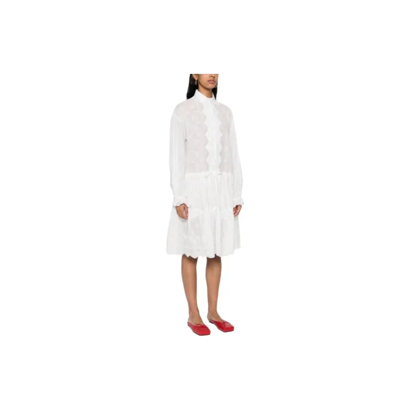 ERMANNO SCERVINO Long Sleeved Dress Women's White-3