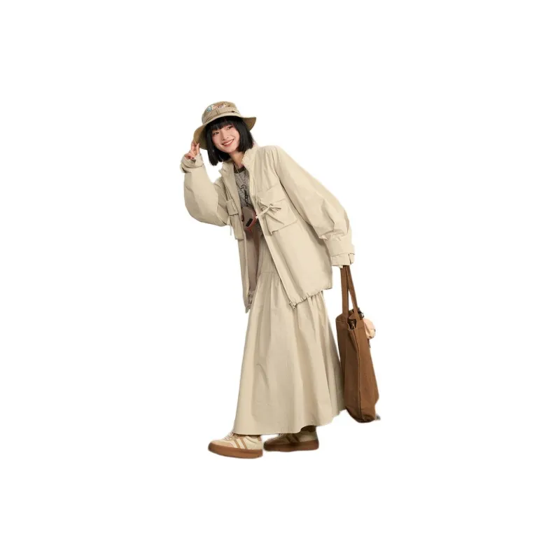 ZIHAN Jackets & Coats Women's Beige Gold-3