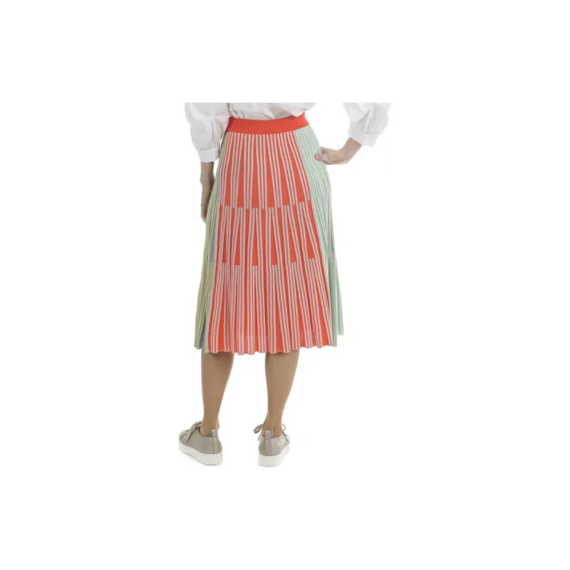 KENZO Knit Long Skirt Women's Orange-2
