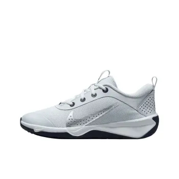 Nike Omni Multi Court Cushioning, Wear Resistant Low Top Kids Lifestyle Shoes Silver Teenagers