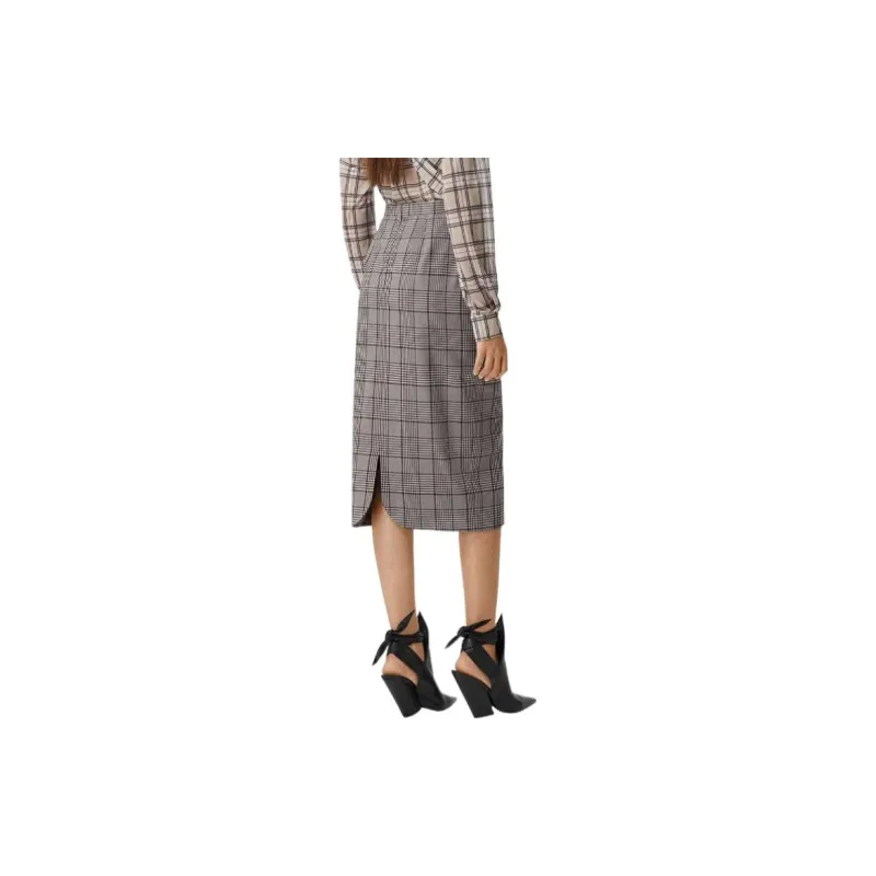 Burberry Casual Long Skirts Women's Gray-2